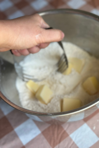 cut in butter with a pastry cutter