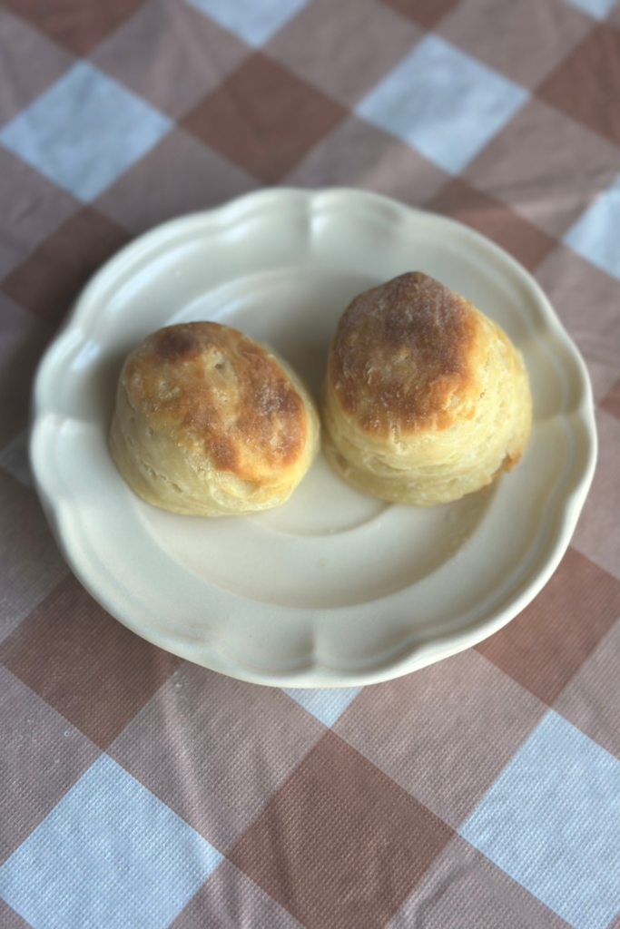 beautiful buttery sourdough biscuits