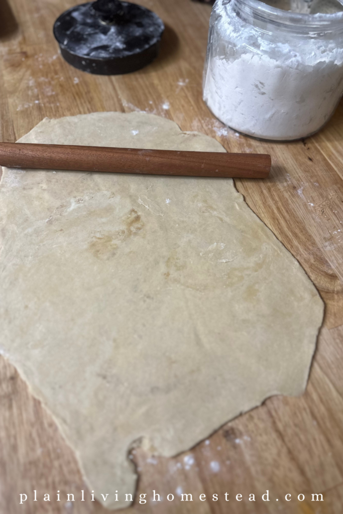 roll out the sourdough pastry