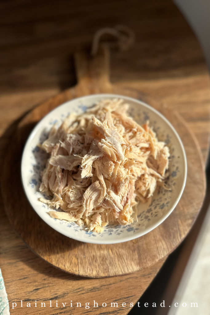 shredded chicken for sourdough hot pockets