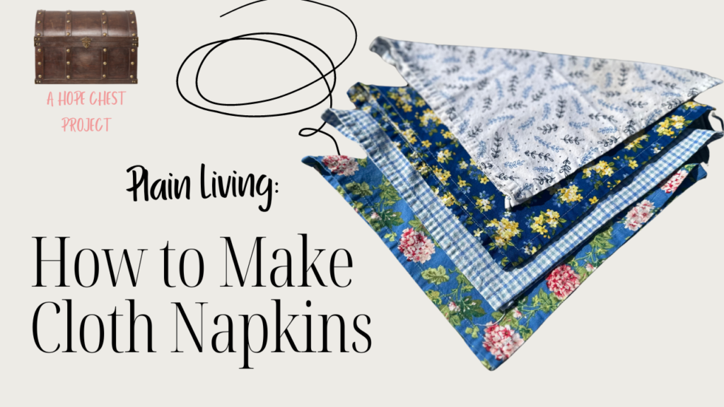 how to make cloth napkins