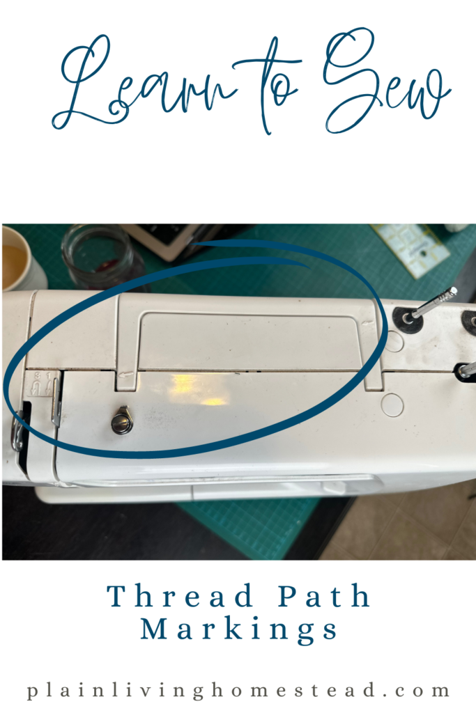 Sewing machine thread path 