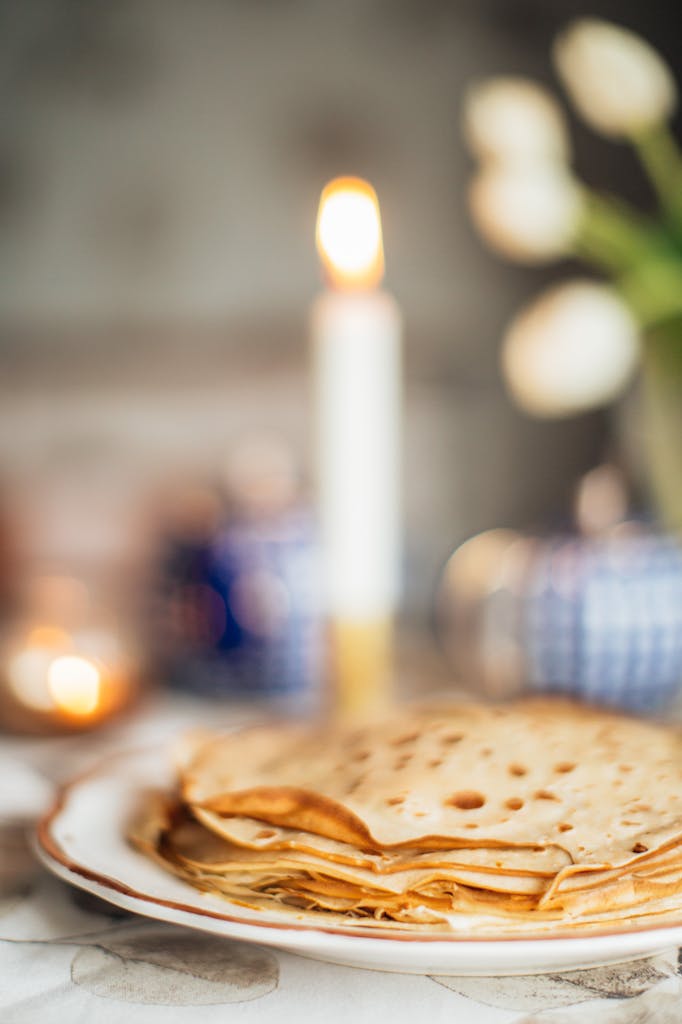 biblical womanhood skills, homemade tortillas, a candle for a cozy atmosphere