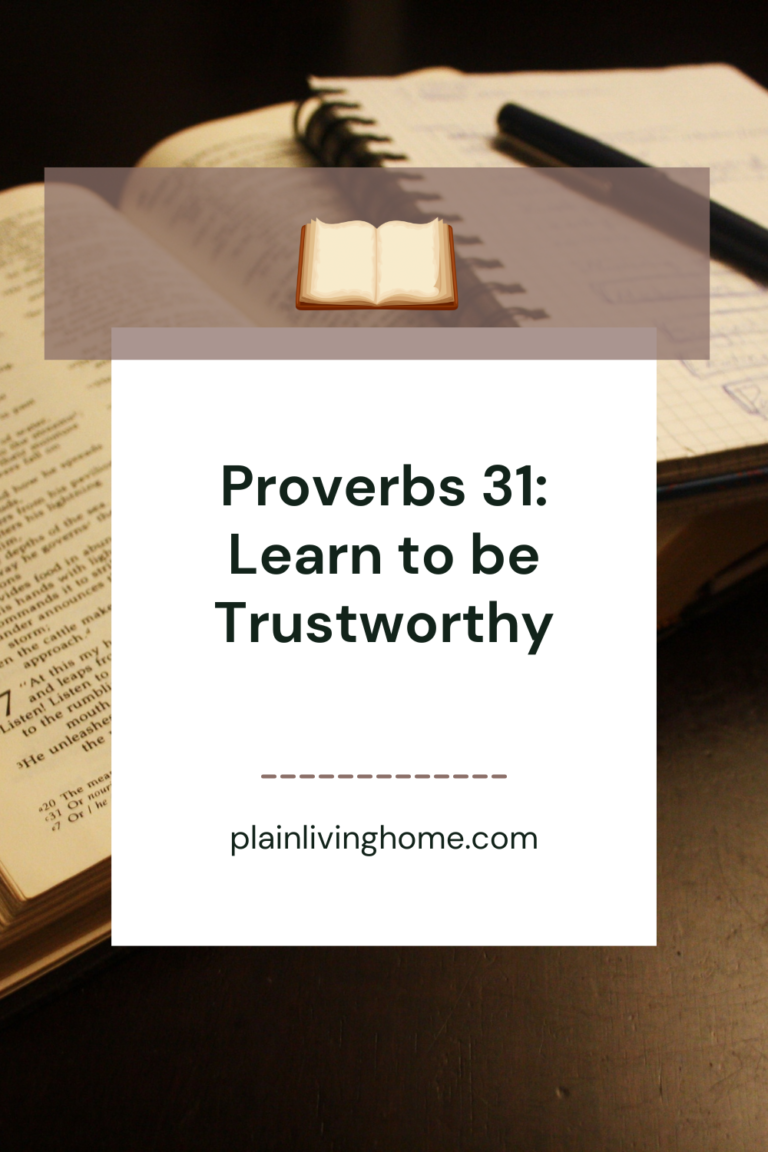 study proverb 31 for your hope chest and learn to be trustworthy