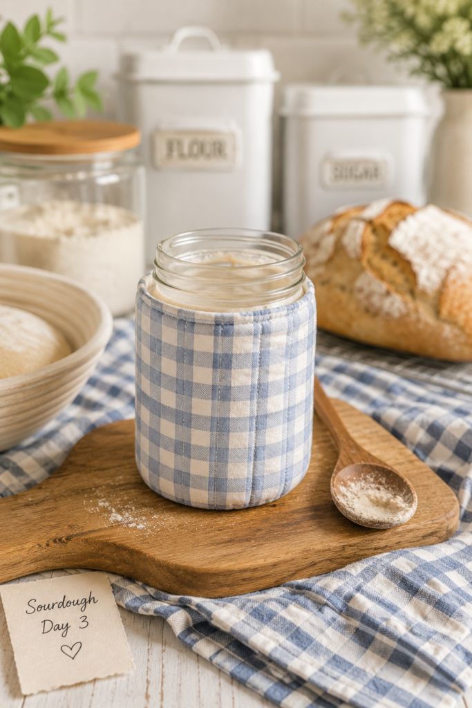 jaw cozy to keep sourdough starter warm