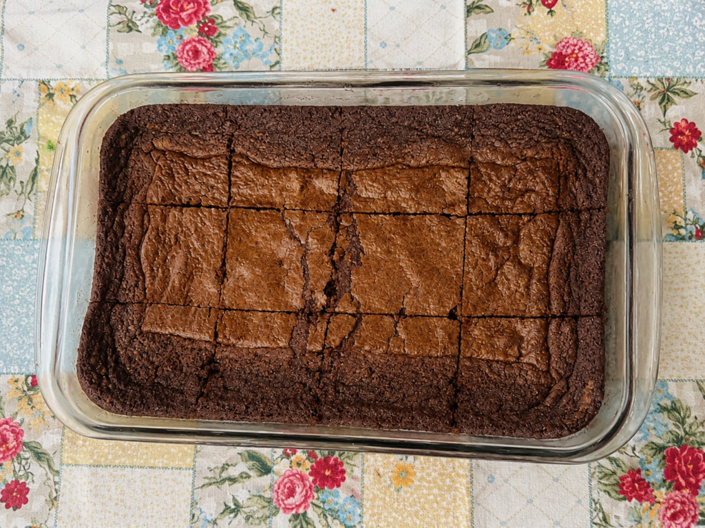 a full casserole pan of fresh milled flour blondies