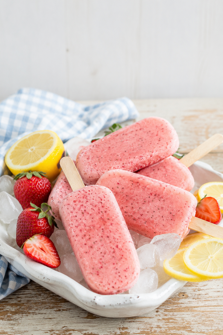 The Most Refreshing and Simplistic Recipe for Strawberry Lemon Popsicles